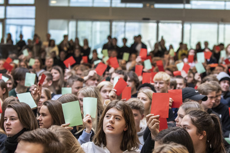 afstemning der viser hvor mange der ryger og ikke ryger